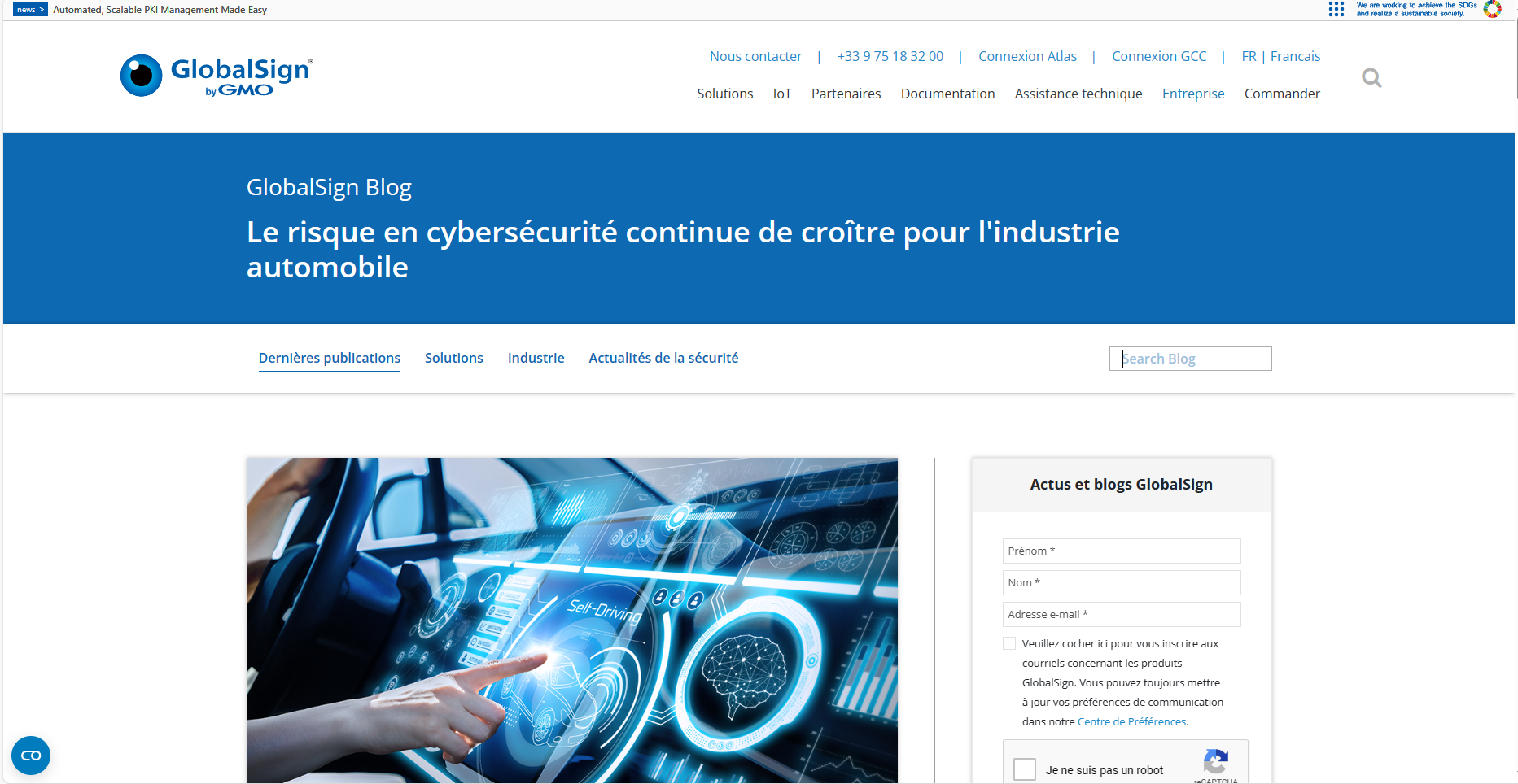 Le risque en cybersécurité continue de croître pour l'industrie automobile